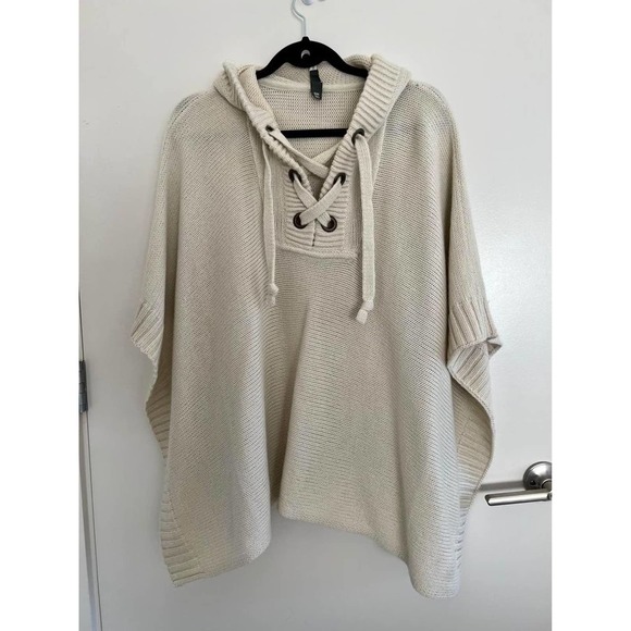 Francesca's poncho sweater hot sale